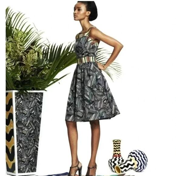 Duro Olowu Dresses & Skirts - Duro Olowu Womens Dress Multi Color Cotton Fit & Flare size 4